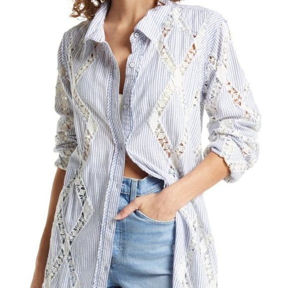Free People Tops - Free People Maldives Stripes Top
